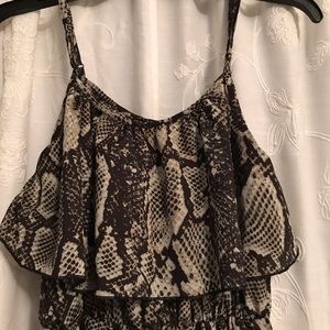 Maxi dress with ruffle top